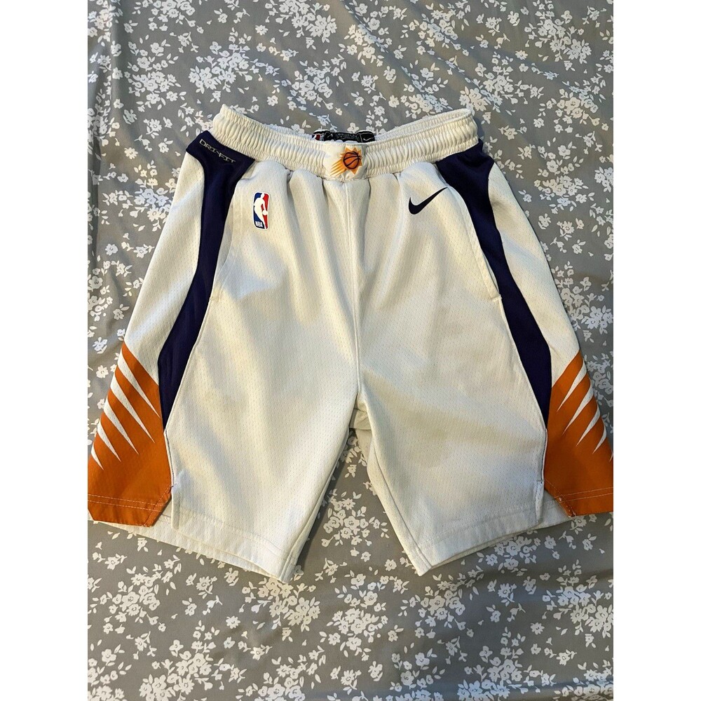 Nike Phoenix Suns Youth Medium 10/12 White Dri-FIT NBA Basketball Shorts